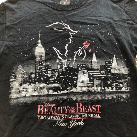 Disney Beauty and the beast New York Broadway Musical T-Shirt - Picture 2 of 7